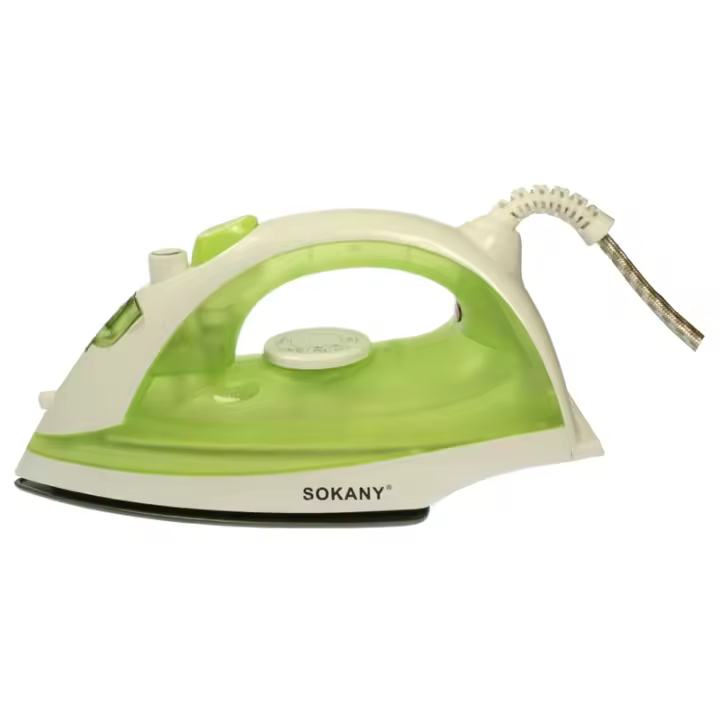 Plancha Vapor Sokany Hj-8002 1600w Color Blanco / Verde - 1