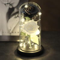 Lámpara De Rosas Rojas En Domos De Vidrio Base De Madera Belleza Y Bestia Regalo De San Valentín Y Navidad Decoración Para El Hogar - details 6