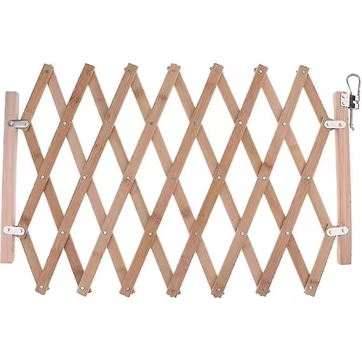 Puerta plegable de madera de la escalera del perro para interior, puerta del perro del oscilación, cerca de puerta plegable de la barrera de la puerta de la seguridad del animal doméstico para el pequeño gato del perro, los 41x100cm - 1