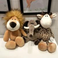 Muñeco De Peluche Realista León Mono Elefante Gacela Zorro Zorro Fox Animales Del Bosque Juguetes Para Niños Regalo De Cumpleaños - details 17