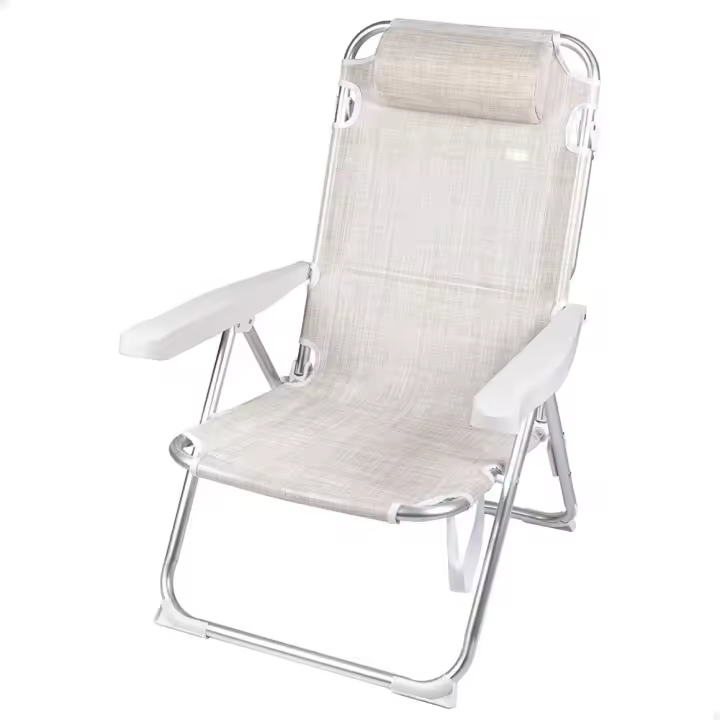 Aktive Silla De Playa Plegable Beige Con Cojín 2 En 1 - 1