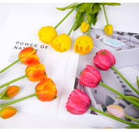 Nueva Flor Artificial Tulipán Multiflorido Suave Y Adhesiva 40cm Toque Real Para Decoración De Hogar Y Sala De Estar - details 9