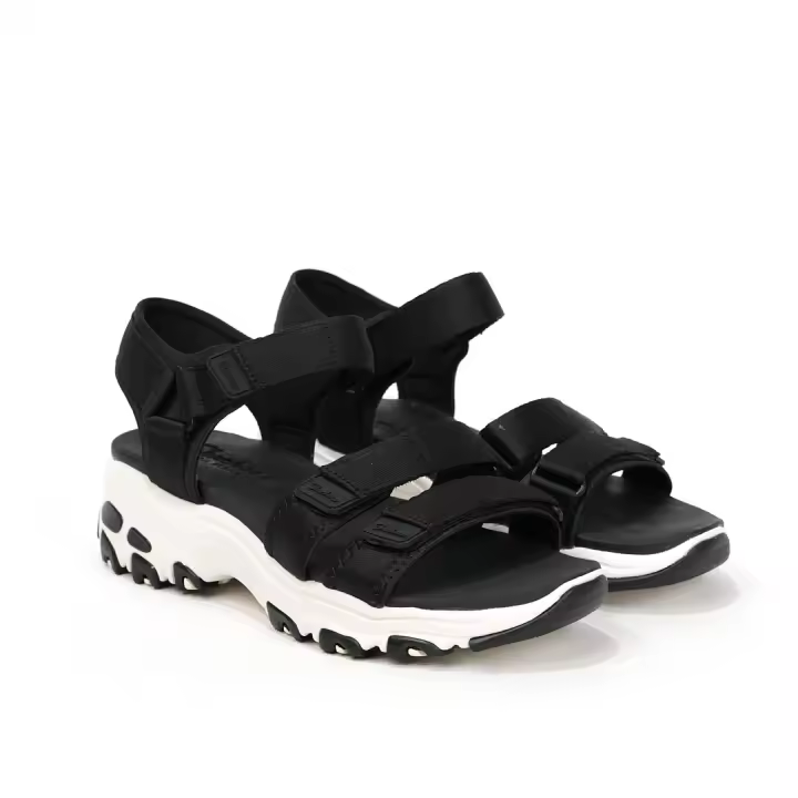 Skechers - Sandalia Mujer Fresh Catch 31514 Negra Ajuste Velcro - 1