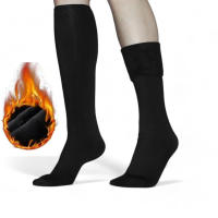 Geshop 3/6 Pares Calcetines Medias Hasta La Rodilla Térmicos Hombre Mujer - Calcetines Invierno Hombre - Calcetines Invierno Mujer - Calcetines Trabajo - Calcetines Polares Color Negro/Carne - details 1