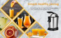 Exprimidor de Naranja Electrico 350W, Exprimidor de Zumo con Mango para Presionar, Exprimidor de Limon con Palanca Easy Press, Exprimidor de Citricos Con Brazo de Prensar, Cuerpo Acero con Deposito de 400ml - details 9