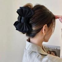 Elegantes Clip Para Pelo De Mujer Con Lazo En Satén Grande Doble Cara Accesorios Para El Cabello Barrettes De Fiesta - details 0