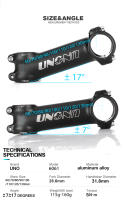 UNO Tímulo De Bicicleta Ultraligero 7/17 Grados Montaña Carretera Potencia 28.6mm*31.8mm Longitud 60/70/80/90/100/110/120/130mm - details 4