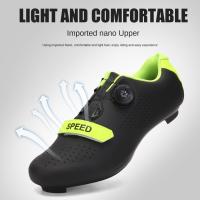 Zapatos De Ciclismo Profesionales Para Hombres MTB Con Cierre Self-Locking Zapatillas De Bicicleta Al Aire Libre Ultraligeros Para Carreras En Carretera Con Placa SPD - details 7