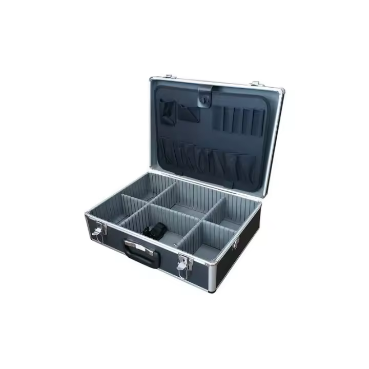 MALETA HERRAMIENTAS ALUMINIO NEGRO 45X33X15CM - 1