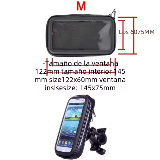 Funda para Teléfono Móvil Impermeable para Bicicleta y Motocicleta con Soporte para GPS y iPhone Samsung Estilo Universal - 1