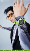 Reloj De Cuarzo Para Hombre Mark Fairwhale 5740 Resistente Al Agua Deportivo Al Aire Libre Estilo Casual Cuadrado Material De Correa De Silicona Y Caja De Acero Inoxidable - details 3