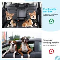 Cinturón De Seguridad Para Perros Ajustable Con Bungee Reflectante Y No Enredado De Dos Puntos Para Viajes En Vehículo Accesorio De Viaje Para Perros Universal - details 2