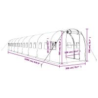 vidaXL Invernadero con Estructura Acero Invernáculo Vivero para Plantas Blanco - details 7