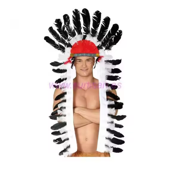 GUIRCA  Penacho plumas indio 116 cms - 1