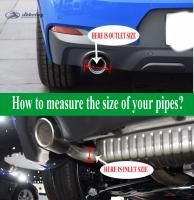 Tubo De Escape Para Coche 2.5" Inlet Acero Inoxidable Doble Tubo Modificado Para La Cola Del Vehículo Compatible Con La Mayoría De Los Coches - details 0