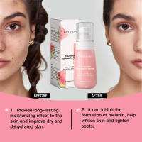 Suero, Suero de niacinamida de sandía, Gotas hidratantes e iluminadoras de niacinamida de sandía, Suero facial con ácido hialurónico, glicerina y vitamina E, Abrillantador líquido - details 4