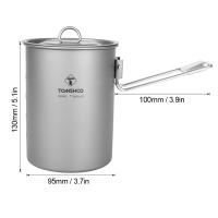 Tomshoo Olla De Titanio De 900ml Con Tapa Y Mango Plegable Cocina Portátil Para Camping Senderismo Picnic Soporte Para Arroz Y Comida Taza Y Botella - details 1