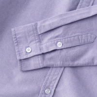 Camisa Larga De Algodón Para Hombre Estilo Nuevo Moda Confort Simplicidad Casual Ropa Masculina Camisa Oxford De Cuello Enrollado Tipo De Cierre: Doble Filo - details 10