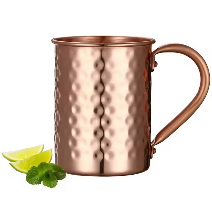 Copa De Mule Moscú De Cobre Puro 450ml 16.0oz Copa De Cerveza Y Café Duradera Para Bebidas Y Leche Vaso De Metal Puro - 1
