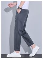 Pantalones Casuales Para Hombre De Verano Largo Hasta El Tobillo Ajustados Color Sólido Moda Fitted Cierre Elástico Talla 28-38 - details 14