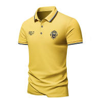 Camisa Polo Para Hombre Nuevo Verano Manga Corta Bordada Lujo Top Casual Cuello Redondo Transpirable Ligera De Mantener - details 3