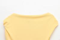 Vestido Elegante TRAFZA Para Mujer Amarillo Asimétrico Sin Mangas Pleated Largo Vestido De Fiesta Vintage Verano 2025 Slim Fit - details 10