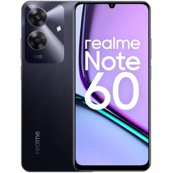 Realme note 60 smartphone pantalla 6.75” - 3gb - 64gb - camara 32mp - bateria 5000mah - color negro - 1