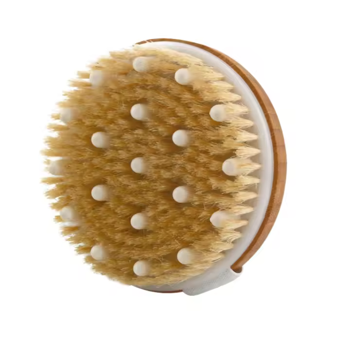 Cepillo De Masaje Para El Cuerpo Con Pincel De Madera Suave Para Exfoliación Y Masaje Límpido SPA Uso Seco Y Húmedo Herramienta De Cuidado De La Piel - 1