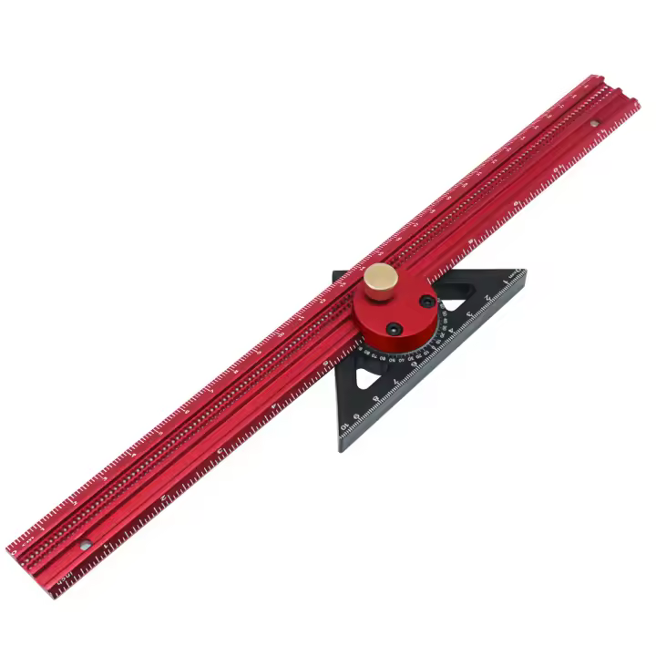 Regla De Scribe Precision Carpentry Aluminio T-Type Dibujo Layout Marca Gauge Para Carpintería Y Trabajo Con Madera 300/400mm - 1