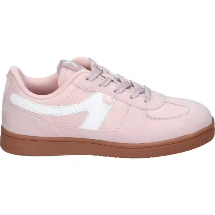 XTI KIDS | Zapatillas Bajas XTI KIDS para Niña – Deportivas en Color Rosa con Detalles en Blanco – Sneakers con Cordones – Estilo Casual – Cómodas – Polipiel – Versátiles – Modelo 151149 - 1