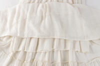 Falda Midi Marrón Cottagecore Para Mujer Y Adolescentes Blusa De Lino Y Poliéster Baja Aireada Vintage Fairycore Estilo Americano Retro - details 7