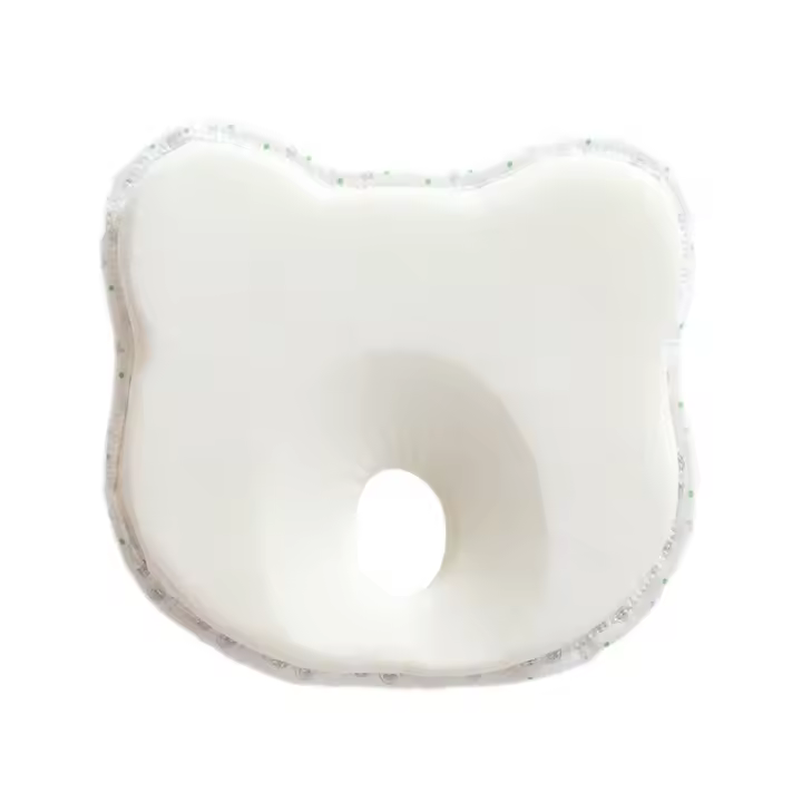 Almohada moldeadora para bebés, almohada de oso con forma de manzana, esponja antiinclinación de cabeza, estilo transpirable, disponible para las cuatro estaciones, suministros maternos e infantiles - 1