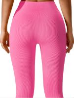 Leggings De Yoga Sin Costuras Cintura Alta Para Mujer Deporte De Encaje Fitness Ropa De Gimnasio Para Otoño E Invierno - details 19