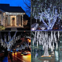 Luces De Invierno LED Para Exteriores Estallido De Meteoros Con Caída De Hielo Decoración Navideña Luz Cascada De Copos De Nieve Para El Hogar - details 14