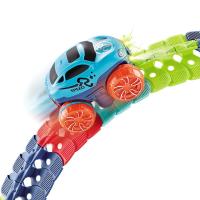 Juguete De Carriles Eléctricos Recargables Para Niños Con Coche De Goma Suave Y Flexible No Deriva Juego De Construcción DIY - details 7