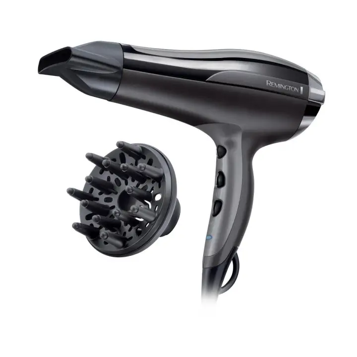 Remington Secador De Pelo Profesional Pro Air Turbo D5220 | Potencia de 2400W, Generador Iónico Para Cabello Sin Encrespamiento, 3 Niveles De Temperatura, 2 Velocidades, Función Turbo, Rejilla Trasera Desmontable, Incluye Concentrador Y Difusor. - 1