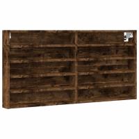 vidaXL Vitrina de madera de ingeniería 100x8,5x50 cm Blanco, Negro, Roble Sonoma Mueble Almacenaje Estantería para Oficina, Estudio, Dormitorio Estantería/Librería/ mueble de Almacenamiento - details 2
