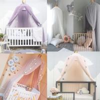 Cama con Dosel para Niñas - Princesa Cama con Dosel Mosquitera Cúpula Vivero Hilo Premium Decoración de La Sala de Juegos, Rosado - details 0