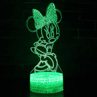 Lámpara Nocturna 3D Mickey Mouse Clubhouse LED Cambio De Color En 16 Tones Decoración Para Dormitorio Juguetes Regalo De Cumpleaños Para Niños - details 12