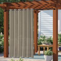 Cortina De Privacidad Impermeable Para Exterior 1PC Adumbral Para Gazebo Puerta Del Porche Pergola Patio Moderno Estilo Solido 100% Poliéster - details 9