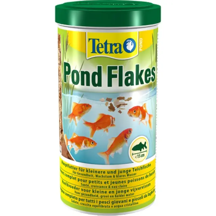 TETRA POND FLAKES, Alimento en Escamas para Peces de Estanque, 1 L - 1