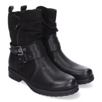 PuntoSalao Botines planos estilo motero para mujer color negro F6603 - losBotines planos estilo motero biker para mujer color negro F6603son una adición imprescindible a tu guardarropa - details 1