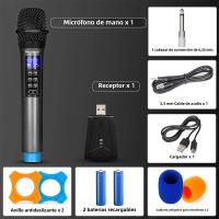 Micrófono Inalámbrico Depusheng W4 Con Eco Acento Bajo Y Bluetooth 98 FT Rango UHF Sistema De Micrófono Portátil Dinámico Para Escenario - details 7