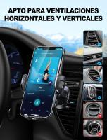 PROUTHS Soporte Móvil Coche 360° Rotación Gancho Doble Mejorado Iphone Samsung Xiaomi 4-7 Pulgadas - details 2
