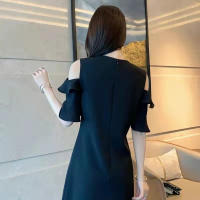 Vestido De Moda Para Mujer 2025 Cintura Alta A-Line Corto Manga Regular Color Sólido Estilo Dulce Mini Vestido Para Damas - details 7