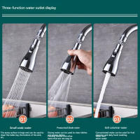 Grifo De Cocina Flexible 3 En 1 Cabeza De Rojellera Con Filtro Para Lavabo Negro Tapa Reemplazable Extensor De Grifo - details 2