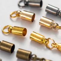10pcs Pu Cuero Tira Cuerda Conector Capas De Punta Final Hebilla De Cierre De Lobo Para Fabricación De Joyas Pulsera Tamaño Exterior 2-10mm - details 1