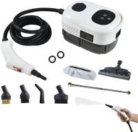Limpiador a vapor portáthil, 15 Segundos de calor, Tanque de Agua de 1 L, 2500 W, vaporizador multiusos de Alta Tema, 6 niveles ajustables para el hogar. - details 0