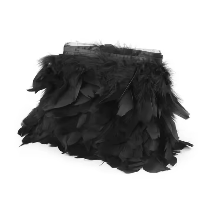 Fleco de Pluma de Pavo 25 Cm Natural para Decoración de Sombreros y Bolsos - 1