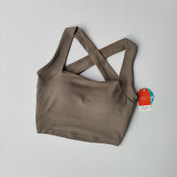 Sudadera Deportiva Sin Costuras Para Mujer Con Espalda Cruzada Y Amplias Alzas a Absorbedor De Choques Para Yoga Y Correr - details 5